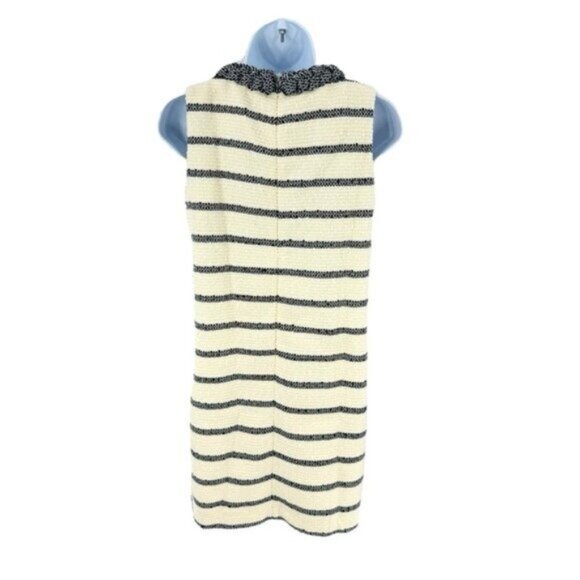 Tuckernuck NEW Navy Stripe Tweed Sleeveless Crew Neck Jackie Mini Dress Size M - Picture 6 of 10